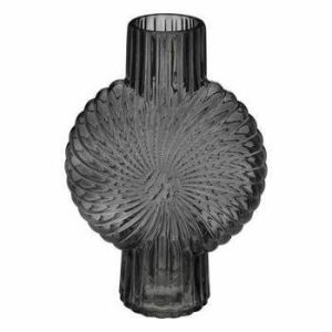 Wazon Shell szary szklany 32cm 120060