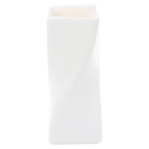 Wazon skrętny ceramiczny 18 cm biały 158009