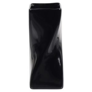 Wazon skrętny ceramiczny 18 cm czarny 158008