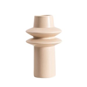 Wazon SONLUNE ceramiczny beżowy 22×12,7 cm HOMLA 900090