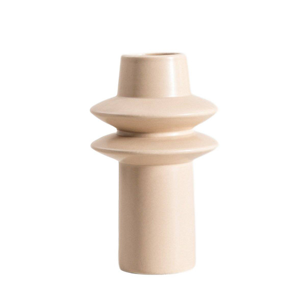 Wazon SONLUNE ceramiczny beżowy 22x12,7 cm HOMLA 900090