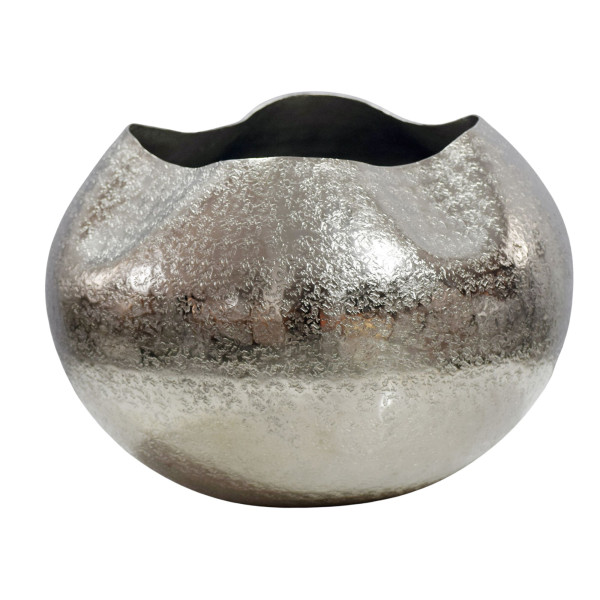 Wazon stołowy 30cm Aluminium Alu Wazon na kwiaty domu Okrągły Metal Srebro 1080043