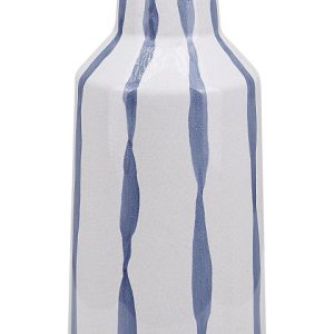 Wazon styl retro biały z niebieskim 124567 Wazon styl retro biały z niebieskim 124567