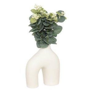 Wazon suza łuk ze sztucznym eukaliptusem 30 cm z tworzywa 716287 Wazon suza łuk ze sztucznym eukaliptusem 30 cm z tworzywa 716287