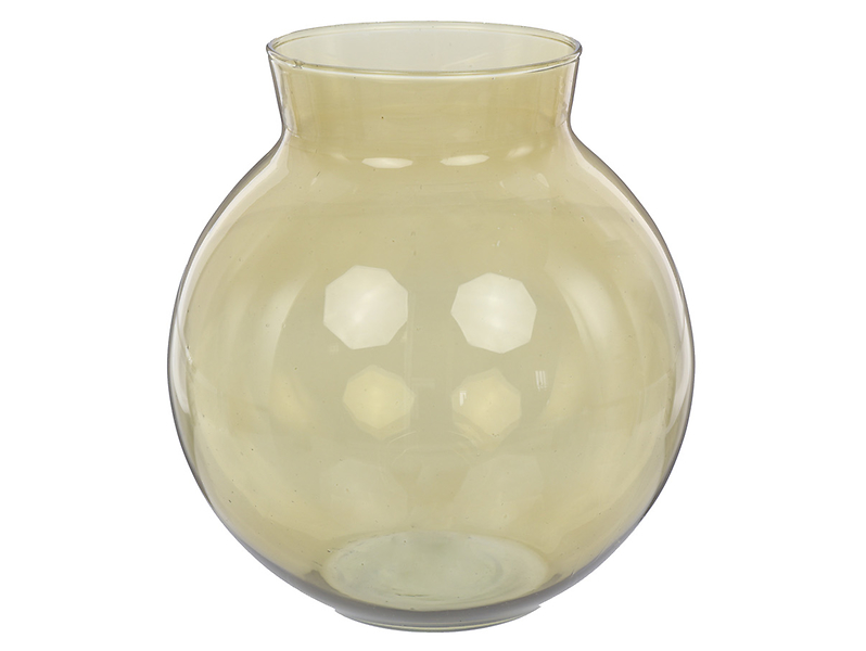 Wazon szklany 18 cm żółty 56426