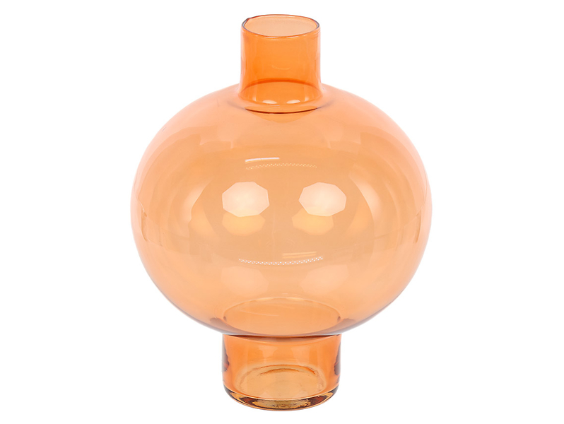 Wazon szklany 22 cm miedziany 136500
