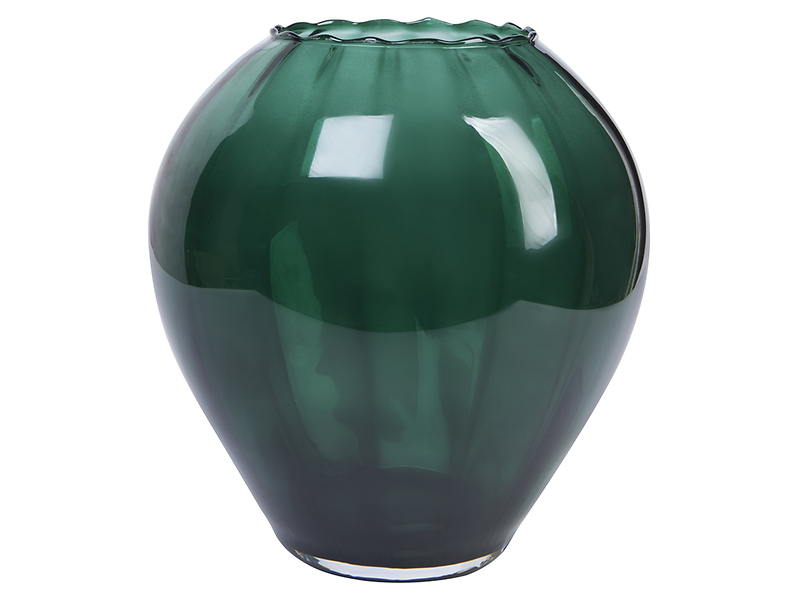 Wazon szklany 25 cm zielony 28812