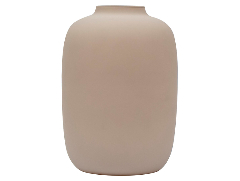 Wazon szklany 27 cm beżowy 47809