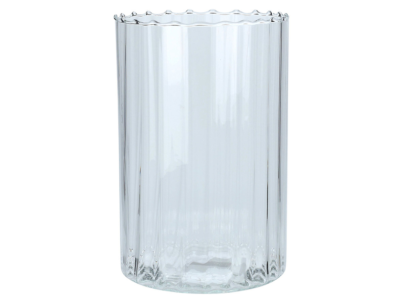 Wazon szklany 28 cm transparentny 53666