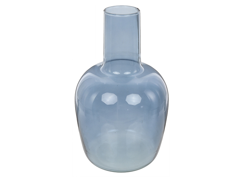 Wazon szklany 30 cm niebieski 56398