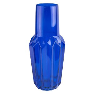 Wazon szklany Crystal 37 cm niebieski 49780