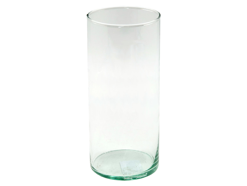 Wazon szklany Cylinder 19 cm transparentny 49716