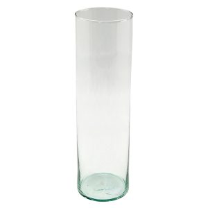 Wazon szklany Cylinder 30 cm transparentny 49718
