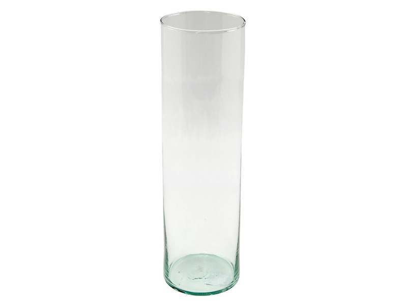 Wazon szklany Cylinder 30 cm transparentny 49718