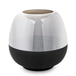 Wazon szklany czarno-srebrny 23×20 cm PALLAS 436803 Wazon szklany czarno-srebrny 23×20 cm PALLAS 436803
