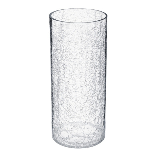 Wazon szklany, efekt mrożonego szkła, 30 cm 616776