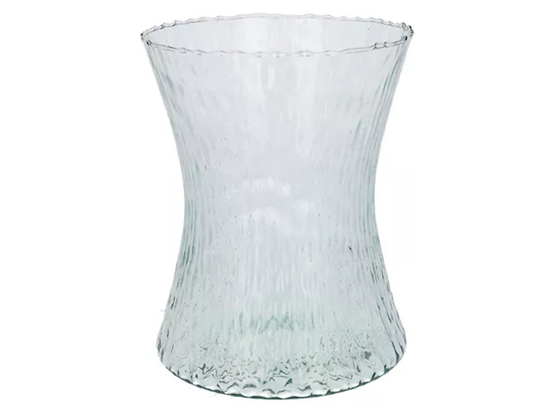 Wazon szklany Kora 20 cm transparentny młotkowany 459010