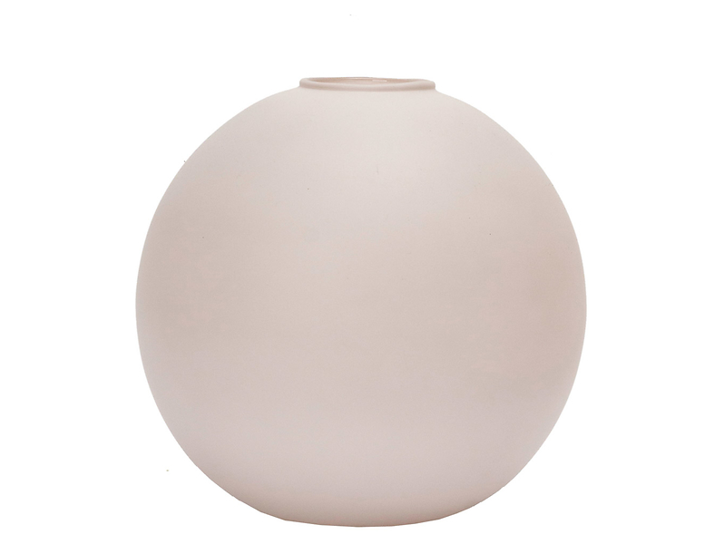 Wazon szklany Kula 20 cm beżowy 38279
