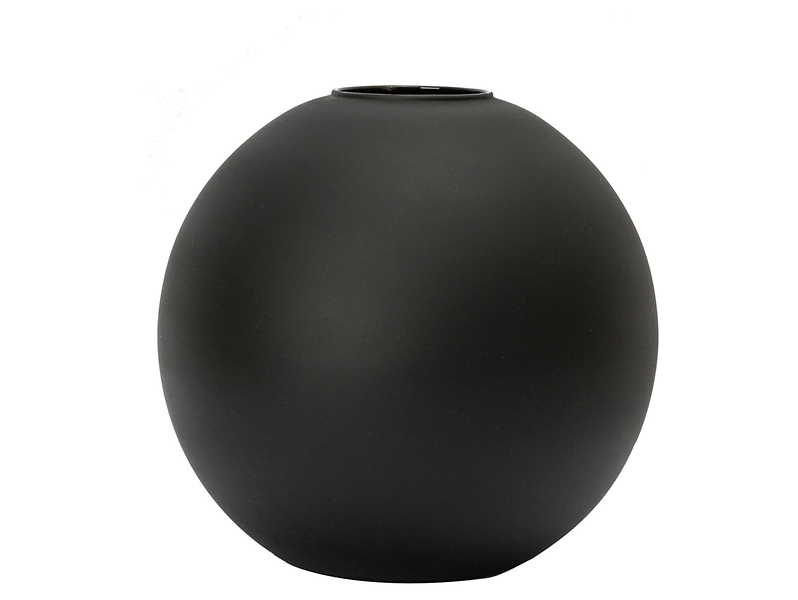 Wazon szklany Kula 20 cm czarny 38278