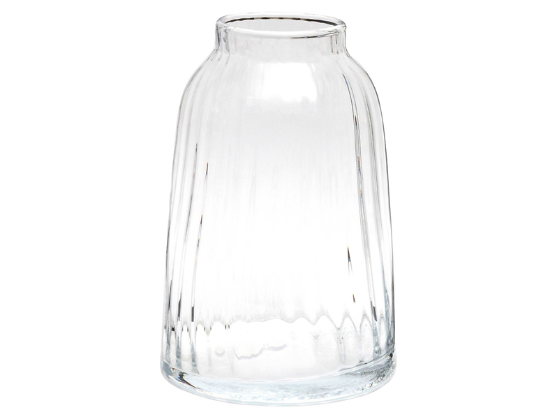 Wazon szklany Optyk 19,5 cm transparentny 38272