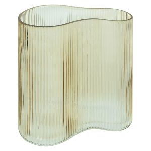 Wazon szklany ryflowany Fenny 20 cm bursztynowy 1050109 Wazon szklany ryflowany Fenny 20 cm bursztynowy 1050109