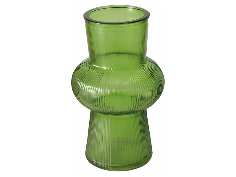 Wazon szklany Spring 20 cm ciemnozielony 487264
