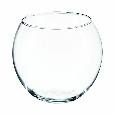 WAZON SZKLANY śr. 15 cm przezroczysty W KSZTAŁCIE KULI 487489