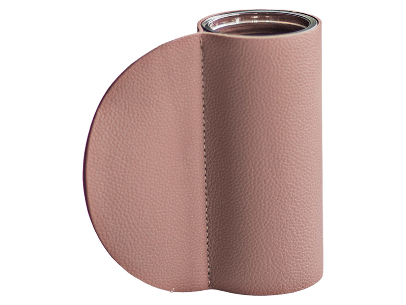 Wazon szklany w osłonce 14 cm różowy 49695