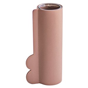 Wazon szklany w osłonce 20,5 cm różowy 49694 Wazon szklany w osłonce 20,5 cm różowy 49694