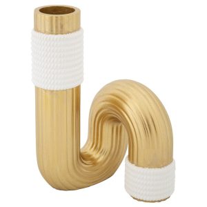 Wazon w kształcie fali z polyresinu, wys. 18 cm 266488 Wazon w kształcie fali z polyresinu, wys. 18 cm 266488