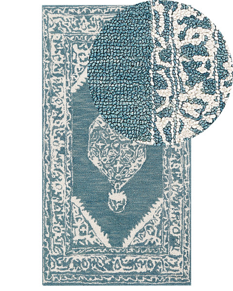Wełniany dywan orientalny wzór 80x150 cm 58979