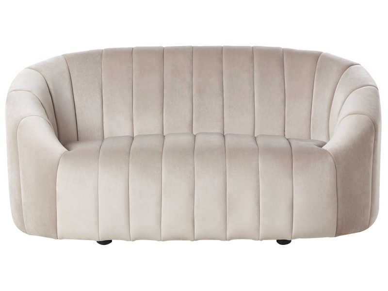 Welurowa sofa 2 osobowa beżowa 598770