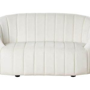 Welurowa sofa 2 osobowa biała 598765 Welurowa sofa 2 osobowa biała 598765