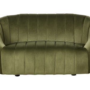 Welurowa sofa 2 osobowa zielona 191138 Welurowa sofa 2 osobowa zielona 191138
