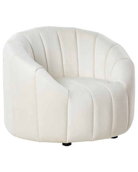 Welurowy fotel biały 158601