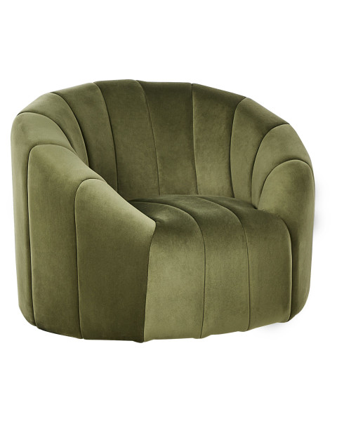 Welurowy fotel zielony 158569