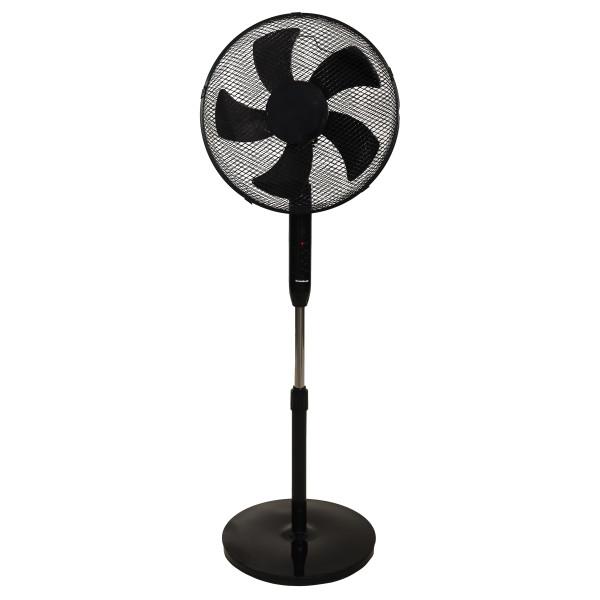 Wentylator podłogowy stojący 5 łopatek mocny cichy timer pilot 3 tryby 45W 693261